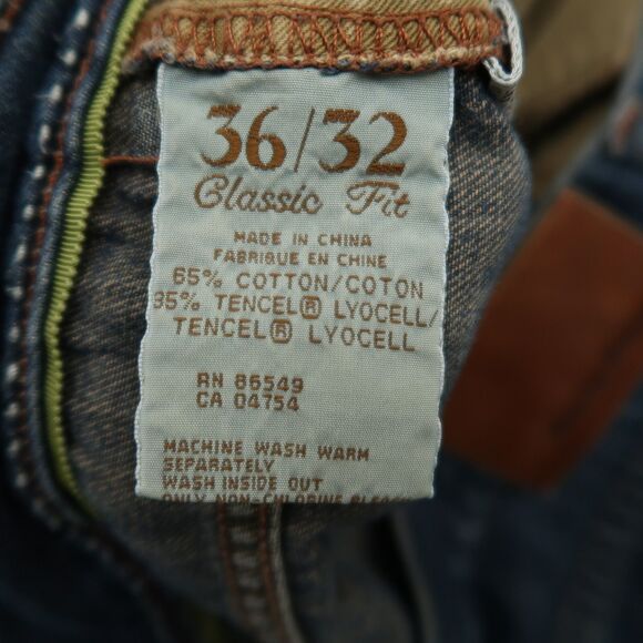 Tommy Bahama Jeans Mens Fits 35x29 (Size 36x32) Blue Classic-Fit Denim Hemmed - Picture 6 of 15